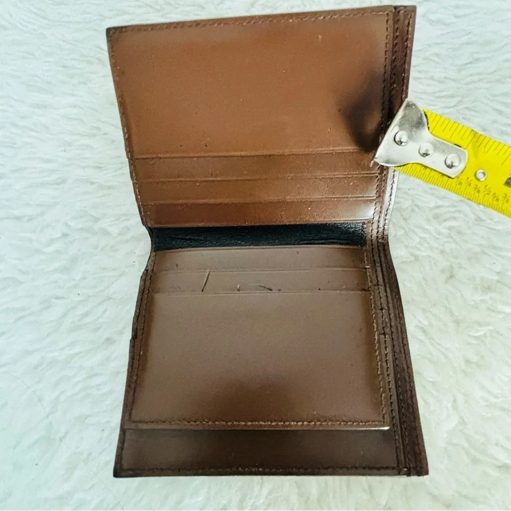 Salvatore Ferragamo Gancini Logo Embossed Brown Tan Wallet